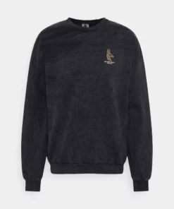 Kaotiko CREW WASHED PHARAOH UNISEX - Sweatshirt - Black -Kaotiko || Fire & Glory Populaire Magasin 870624c60a014f469e68faba224f4625