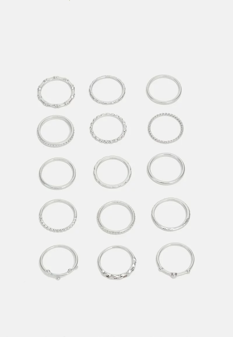 Fire & Glory - Damen FGFUPPIA CURVE 15 PACK - Ring - Silver Colour 3 Fire & Glory - Damen FGFUPPIA CURVE 15 PACK - Ring - Silver Colour