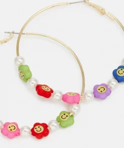 Fire & Glory - Damen LENE HOOPS EARRINGS - Ohrringe - Gold-coloured/multi-coloured -Kaotiko || Fire & Glory Populaire Magasin 8e93fe85425b4c26be20e5b80366b65f