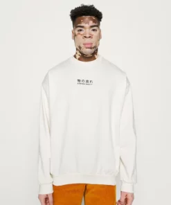 Kaotiko CREW LOTUS FLOWER - Sweatshirt - Ivory - Herren