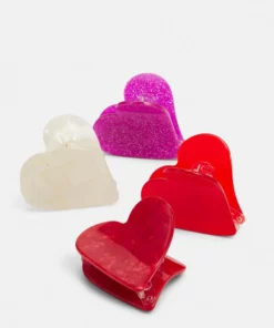 Fire & Glory - Damen HEART HAIRSHARK 4 PACK - Haar-Styling-Accessoires - Red -Kaotiko || Fire & Glory Populaire Magasin 9238ee3a60a54664866a02f21aea529a