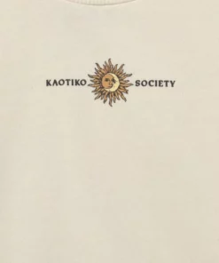 Kaotiko CREW SUN UNISEX - Sweatshirt - Ivory -Kaotiko || Fire & Glory Populaire Magasin 929b0b24ea7e409f94136933ef210141