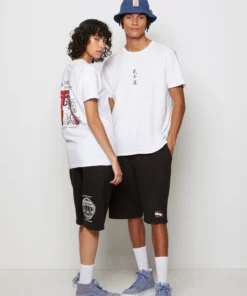 Kaotiko - Unisex WASHED FACE EVERYTHING - T-Shirt Print - White