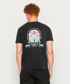 Kaotiko WASHED DREAM UNISEX - T-Shirt Print - Black