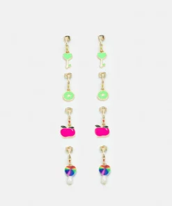 Fire & Glory - Damen LELIAN EARRINGS 4 PACK - Ohrringe - Gold-coloured/multi