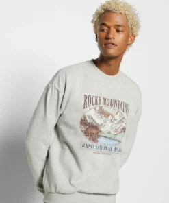 Kaotiko CREW ROCKS MOUNTAINS UNISEX - Sweatshirt - Grey -Kaotiko || Fire & Glory Populaire Magasin a34604c6d2154a7d84cbe0815ed3b2fb
