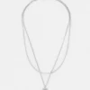 Fire & Glory - Damen TEDDI COMBI NECKLACE - Halskette - Silver-coloured