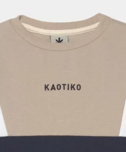 Kaotiko CREW ANSEL UNISEX - Sweatshirt - Navy/beige/white/blue -Kaotiko || Fire & Glory Populaire Magasin a5c43e57007b4a46a9ba91d978e31bb4