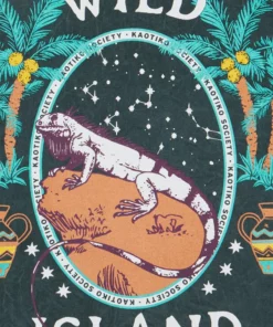 Kaotiko - Unisex TIE DYE WILD ISLAND - T-Shirt Print - Petrol -Kaotiko || Fire & Glory Populaire Magasin afac5c606e5b407196eb265b8dcdbd70