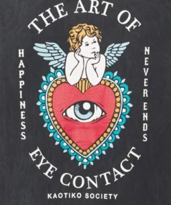 Kaotiko UNISEX CREW TIE DYE EYES TALK - Sweatshirt - Black -Kaotiko || Fire & Glory Populaire Magasin b1ff4767e13a41ea98528a8e04e82e3f