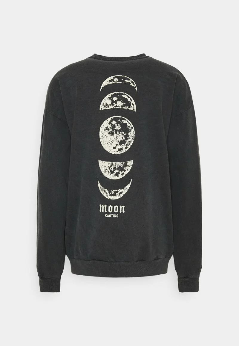 Kaotiko CREW TIE DYE MOON UNISEX - Sweatshirt - Black Acid Wash 4 Kaotiko CREW TIE DYE MOON UNISEX - Sweatshirt - Black Acid Wash – Bild 2