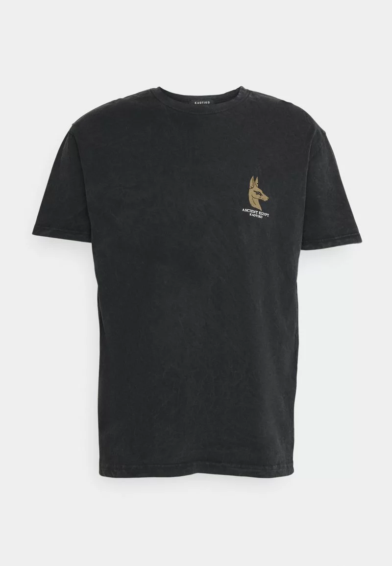 Kaotiko - Unisex WASHED PHARAOH - T-Shirt Print - Black 3 Kaotiko - Unisex WASHED PHARAOH - T-Shirt Print - Black