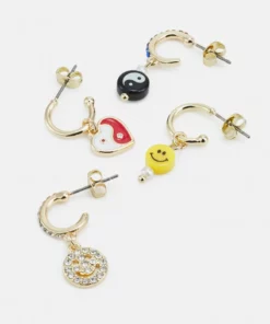 Fire & Glory - Damen FGRILLA EARRINGS 4 PACK - Ohrringe - Gold-coloured/multi -Kaotiko || Fire & Glory Populaire Magasin ba6bc757262a45839758b2717b730c6d