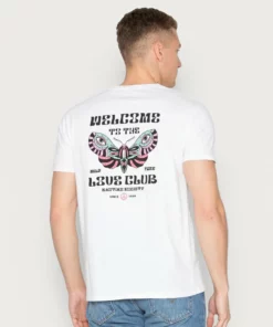 Kaotiko WASHED LOVE CLUB UNISEX - T-Shirt Print - White