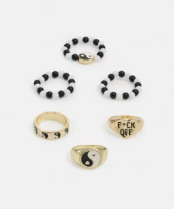 Fire & Glory - Damen INIES 6 PACK - Ring - Gold-coloured