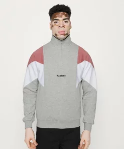 Kaotiko - Herren CREW BRENDAN - Sweatshirt - Grey/soft Burgundy