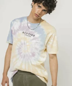 Kaotiko TIE DYE SKY - T-Shirt Print - Blau - Unisex