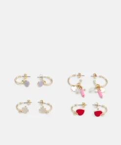 Fire & Glory - Damen FILI HOOP EARRINGS 4 PACK - Ohrringe - Gold-coloured/multi