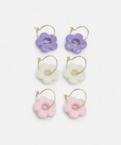 Fire & Glory - Damen KLIO EARRINGS 3 PACK - Ohrringe - Gold-coloured/multi-coloured