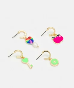 Fire & Glory - Damen LELIAN EARRINGS 4 PACK - Ohrringe - Gold-coloured/multi -Kaotiko || Fire & Glory Populaire Magasin d1f7cc085d3947b6b03fd317f260e67a