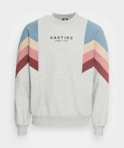 Kaotiko CREW SEATTLE UNISEX - Sweatshirt - Cement/blue/tierra -Kaotiko || Fire & Glory Populaire Magasin d62348cef31e4cbda539ecb7fb2556e5