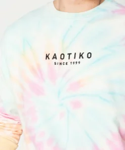 Kaotiko CREW UNISEX - Sweatshirt - Blue/pink/yellow -Kaotiko || Fire & Glory Populaire Magasin d72ccc96268f4a20b7c27725cd25326d