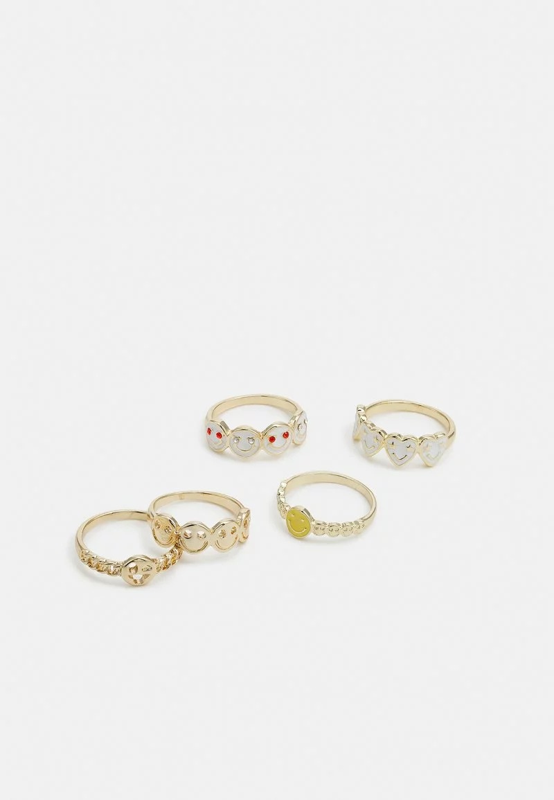 Fire & Glory - Damen FGSMILEY 5 PACK - Ring - Gold-coloured 5 Fire & Glory - Damen FGSMILEY 5 PACK - Ring - Gold-coloured – Bild 3