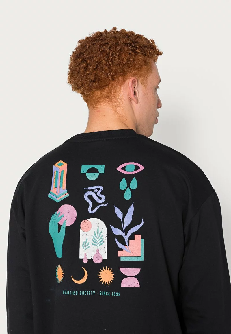 Kaotiko CREW MINIMAL UNISEX - Sweatshirt - Black 7 Kaotiko CREW MINIMAL UNISEX - Sweatshirt - Black – Bild 5