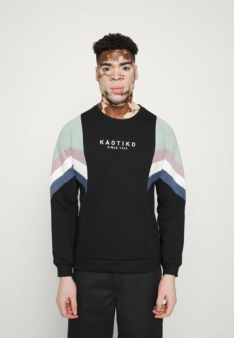 Kaotiko CREW SEATTLE - Sweatshirt - Black/fresh Green - Herren 3 Kaotiko CREW SEATTLE - Sweatshirt - Black/fresh Green - Herren