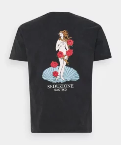 Kaotiko - Unisex WASHED VENUS ROSES - T-Shirt Print - Black Acid Wash -Kaotiko || Fire & Glory Populaire Magasin e7fe2c6156aa44a8aeed51aef97f8e70