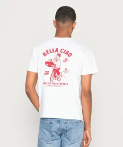 Kaotiko WASHED BELLA CIAO - T-Shirt Print - White - Unisex
