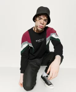 Kaotiko - Herren CREW SEATTLE - Sweatshirt - Black/burgundy -Kaotiko || Fire & Glory Populaire Magasin eb310db01d864c93ad3b63958ca1e89e