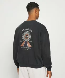 Kaotiko - Herren CREW PYRAMID - Sweatshirt - Black Wash