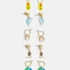 Fire & Glory - Damen BULINA EARRINGS 5 PACK - Ohrringe - Gold-coloured