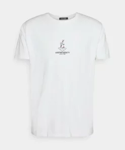 Kaotiko - Unisex WASHED HAND SNAKE - T-Shirt Print - White