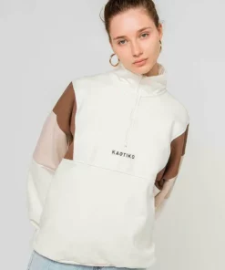 Kaotiko || Fire & Glory Populaire Magasin 19 Kaotiko ARTHUR - Sweatshirt - Ivory Brown Beig - Unisex